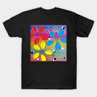 Bright Flowers Intertwined T-Shirt